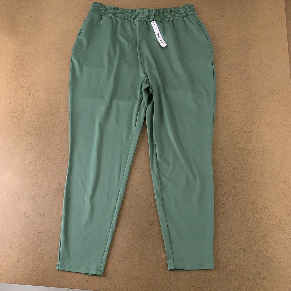 ASOS 4505 Curve Women's Size 16 Green Jersey Utility Fitted Sweatpants NWT